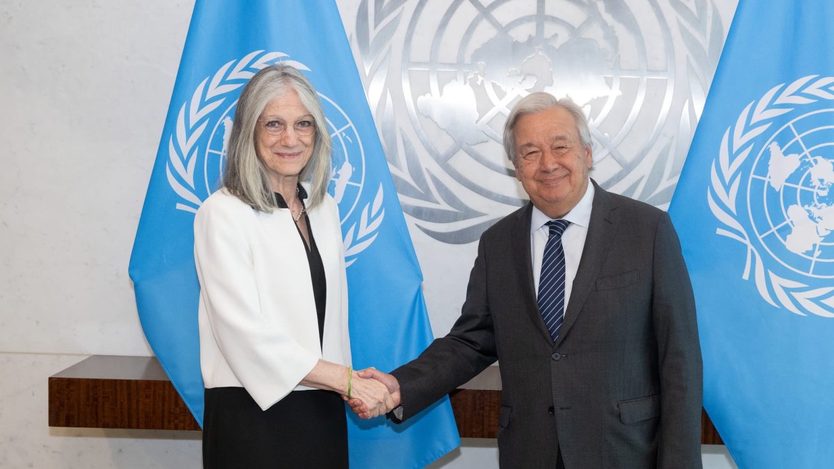 Elisenda Vives amb Antonio Guterres, Secretari General de l'ONU