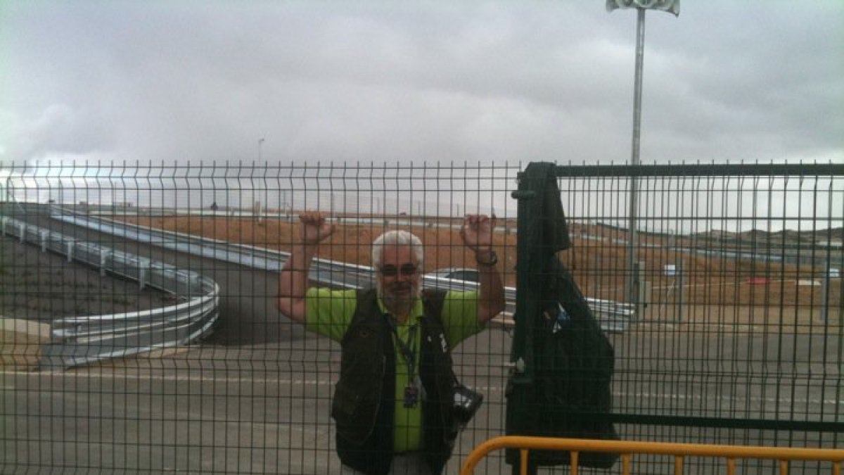 Francesc Pino en un dels circuits on era habitual