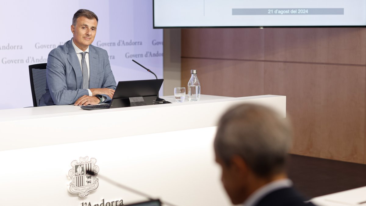 El secretari d'Estat de Transformació Digital i Telecomunicacions Marc Rosell en la roda de premsa posterior al consell de ministres