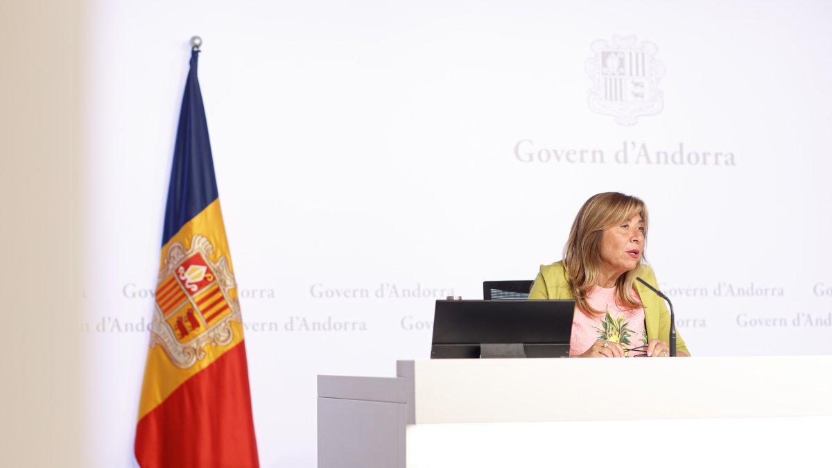 Conxita Marsol portaveu circumstancial a la Roda de Premsa posterior del Consell de Ministres d'aquesta tarda
