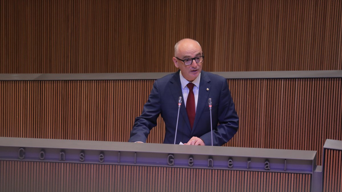 El ministre de Finances, Ramon Lladós al Consell General.