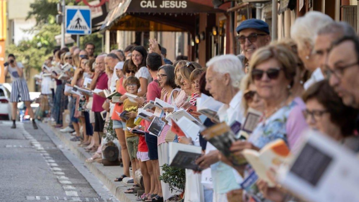 Un dels actes de la Fira del llibre del Pirineu.