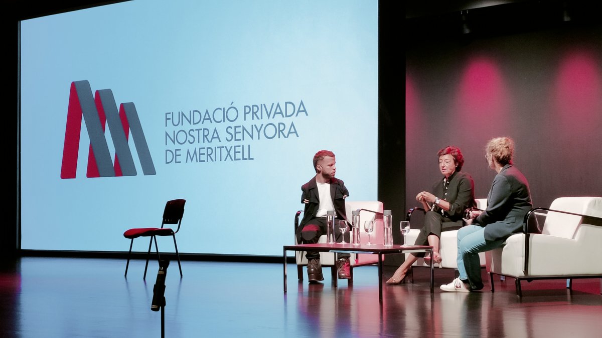 Un moment de la conferència oferta per l’expert en tecnologies de la fundació ONCE.