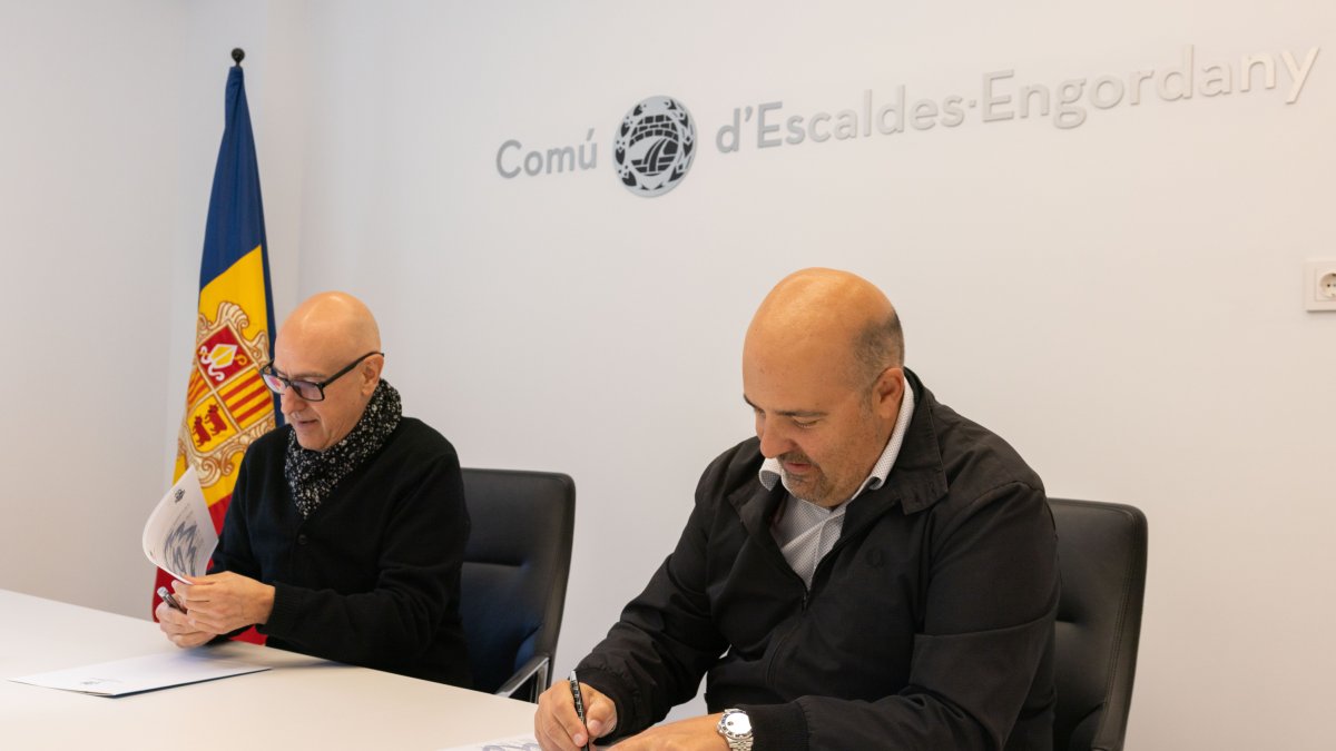 El cònsol menor, Quim Dolsa, i Gorka Aixàs, ahir.