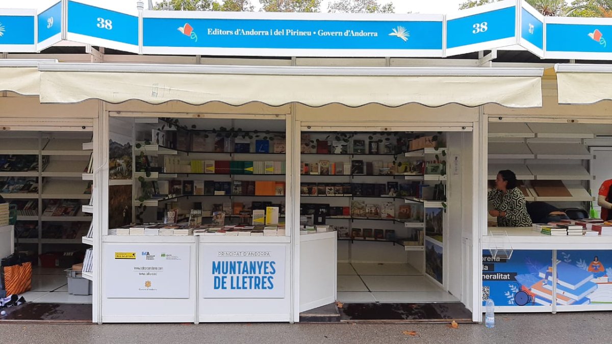 L'estand d'enguany d'Andorra a la Setmana del llibre en català