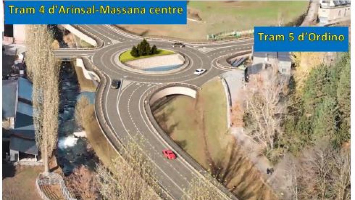 Tram 4 i tram 5 de la desviació de la Massana