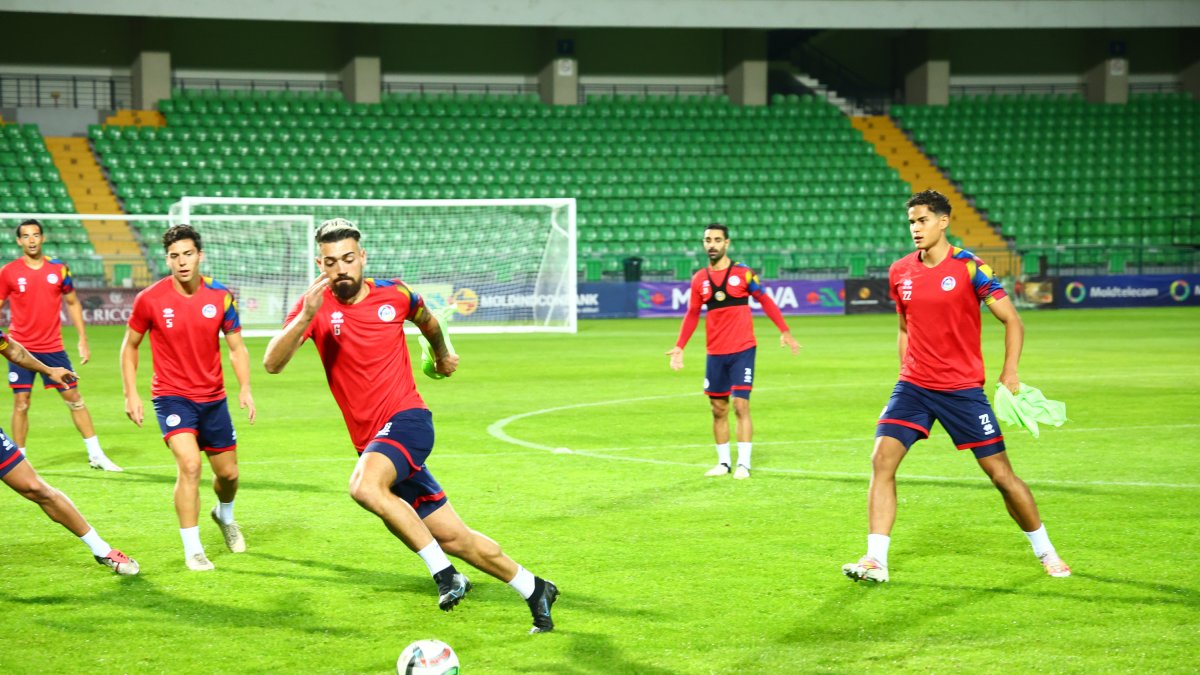 La selecció va entrenar-se ahir a Moldàvia.