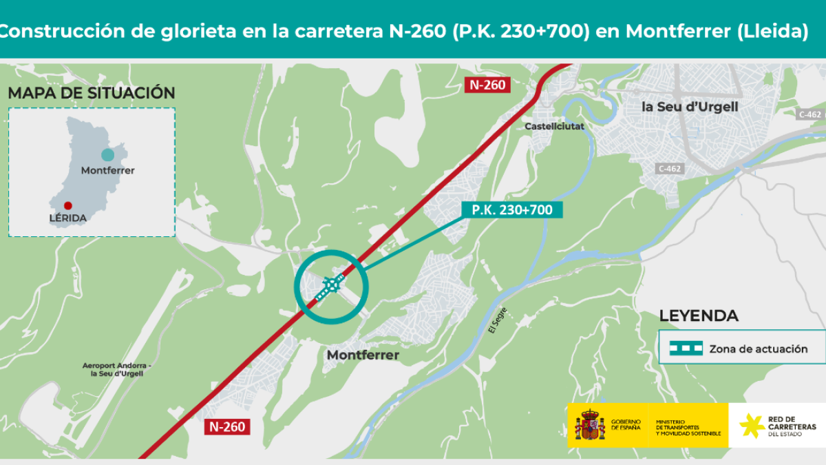 Rotonda projectada pel govern espanyol a l'N-260