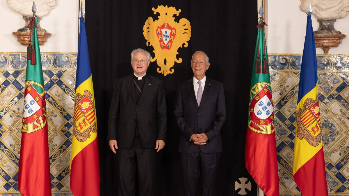 Joan-Enric Vives i Marcelo Rebelo de Sousa a Lisboa