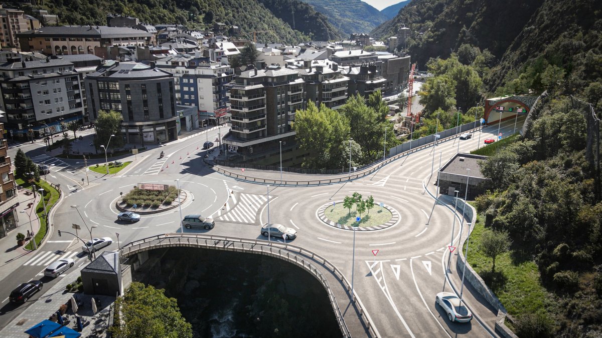 Imatge virtual de com quedarà el vial de Sant Julià amb el túnel de Rocafort.