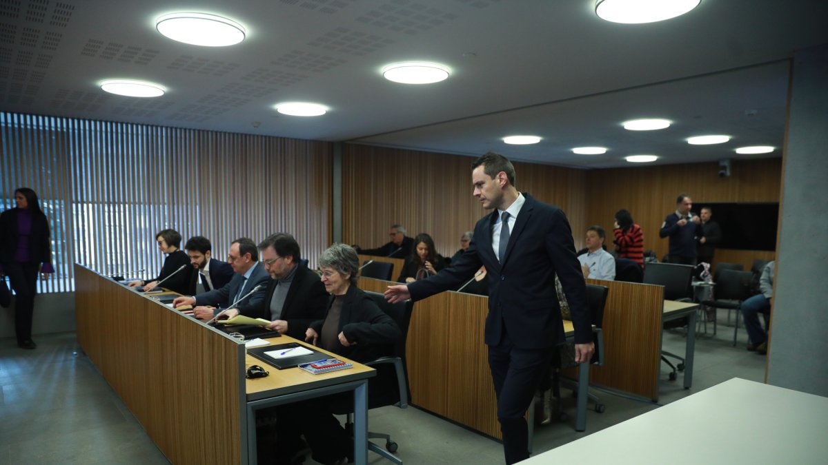 El president de la CASS, Marc Galabert, a la comissió especial de la CASS.