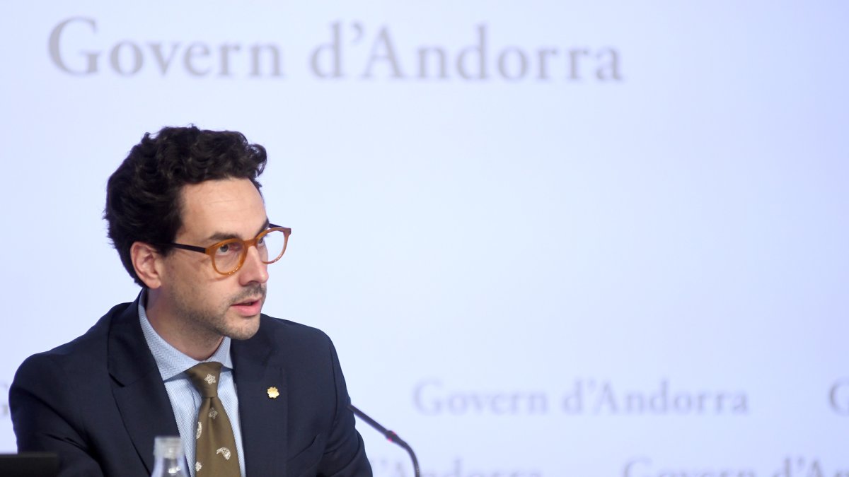 Casal en la roda de premsa d’ahir.