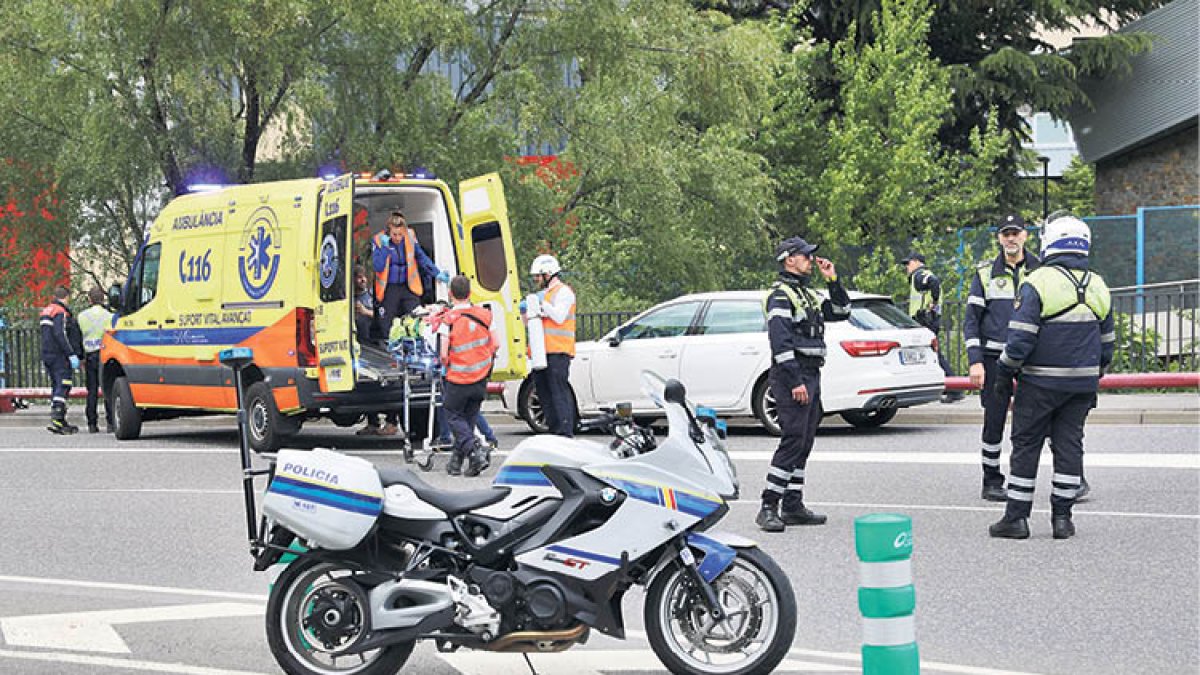 Una ambulància en una intervenció.