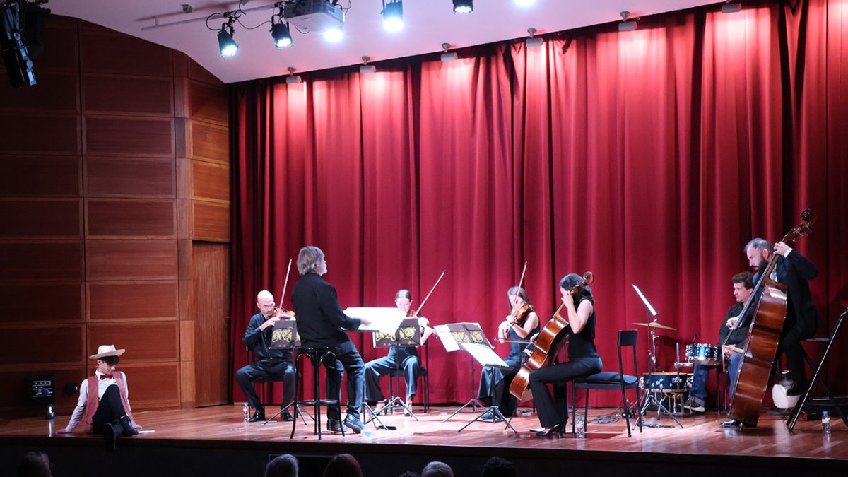 Un instant del concert '20 anys Madriu' a la sala d'actes del comú d'Escaldes-Engordany