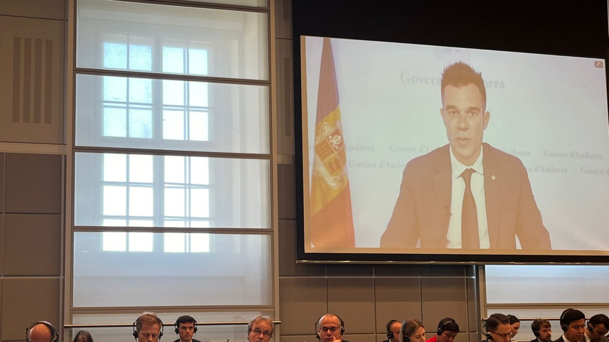 David Forné durant la seva intervenció a la reunió de l'OSCE
