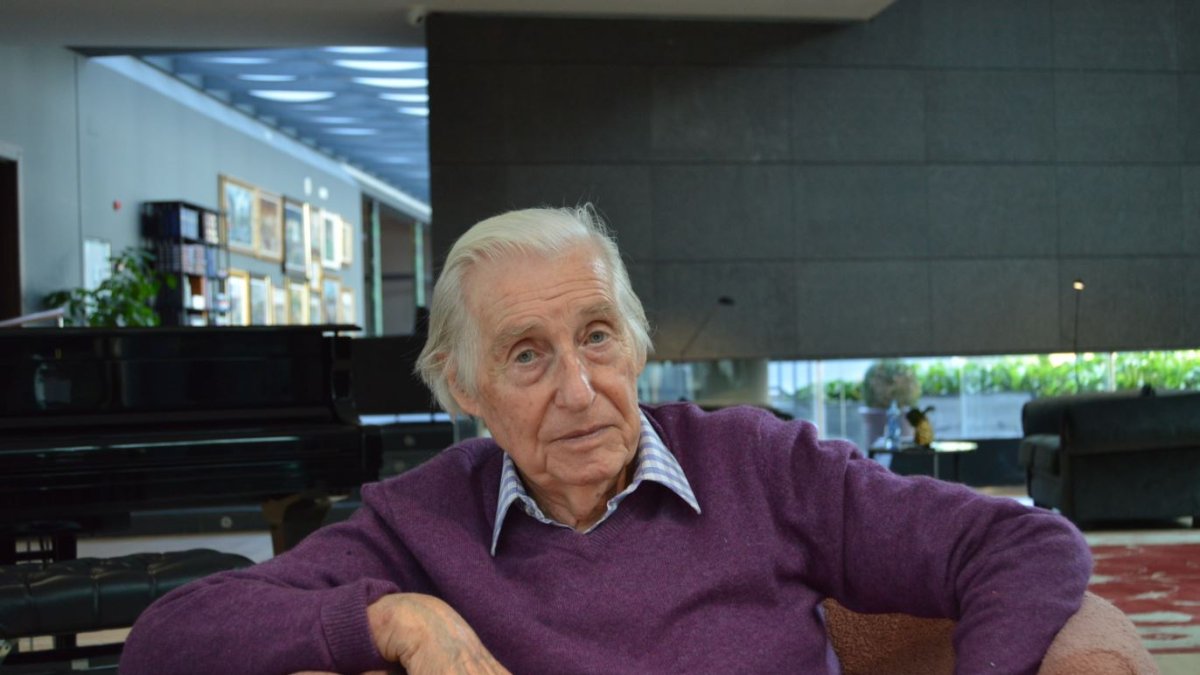 El pianista Joaquín Achúcarro, aquest dimarts al migdia.