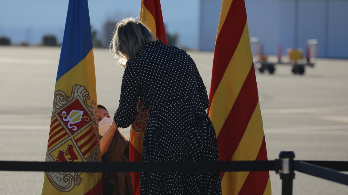 Acte d’inauguració de la línia aèria amb Madrid.