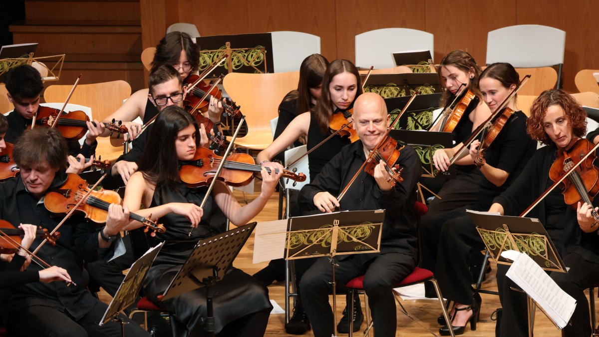 Durant el concert de Santa Cecília.