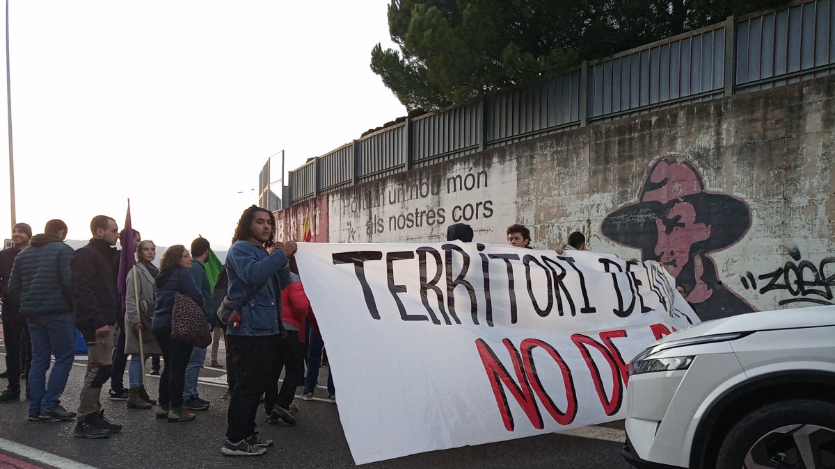 Els manifestants a Berga