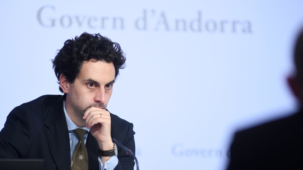 Guillem Casal durant la roda de premsa posterior al Consell de Ministres