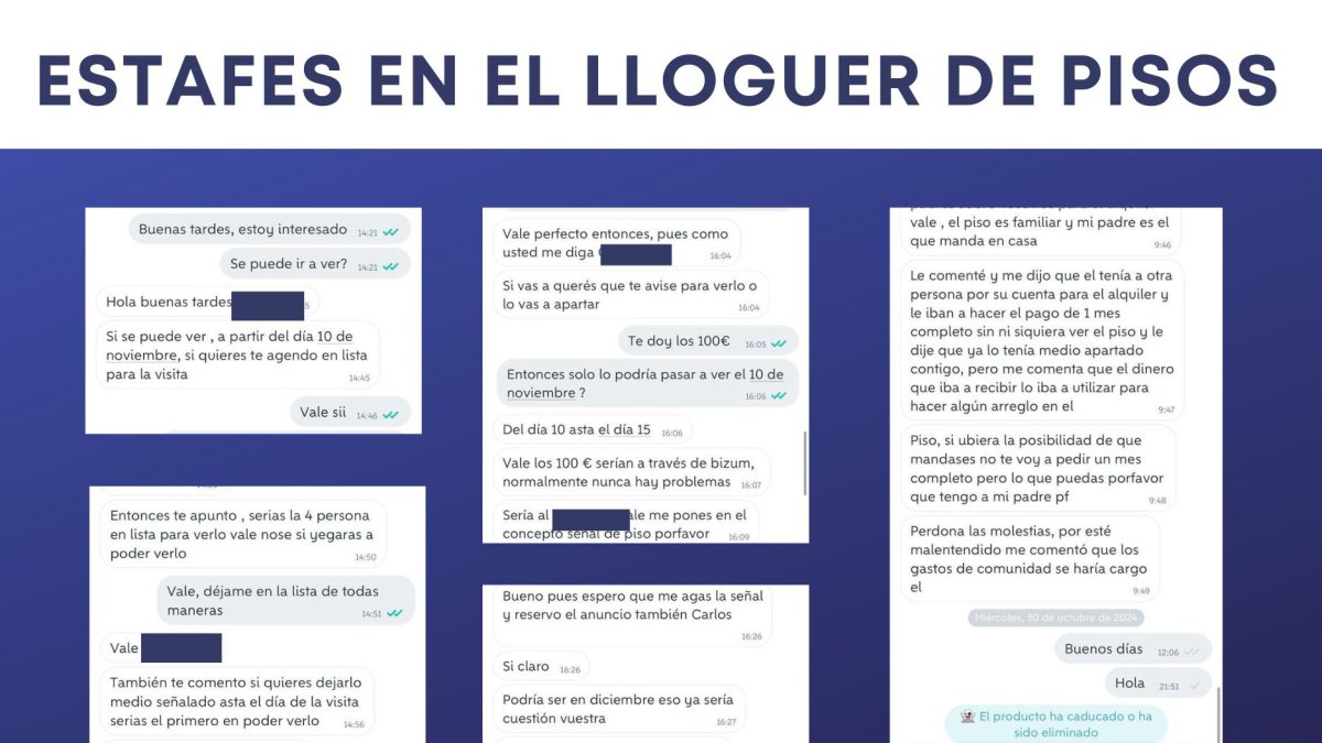 Estafes en el lloguer de pisos