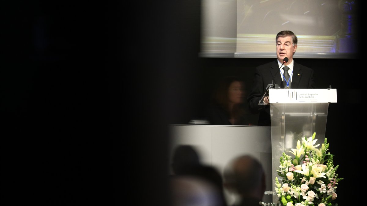 L’expresident del CSJ Enric Casadevall, en l’obertura de l’any judicial del 2023.