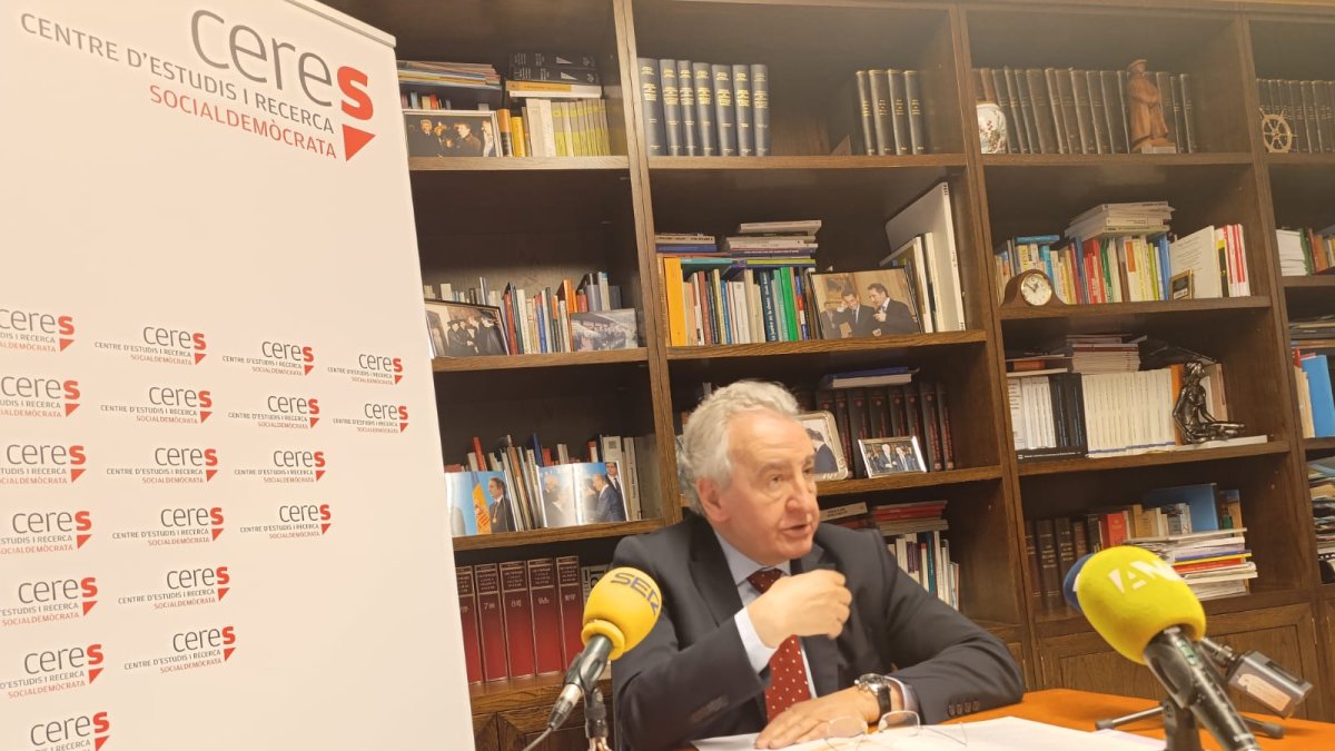 Jaume Bartumeu durant la roda de premsa