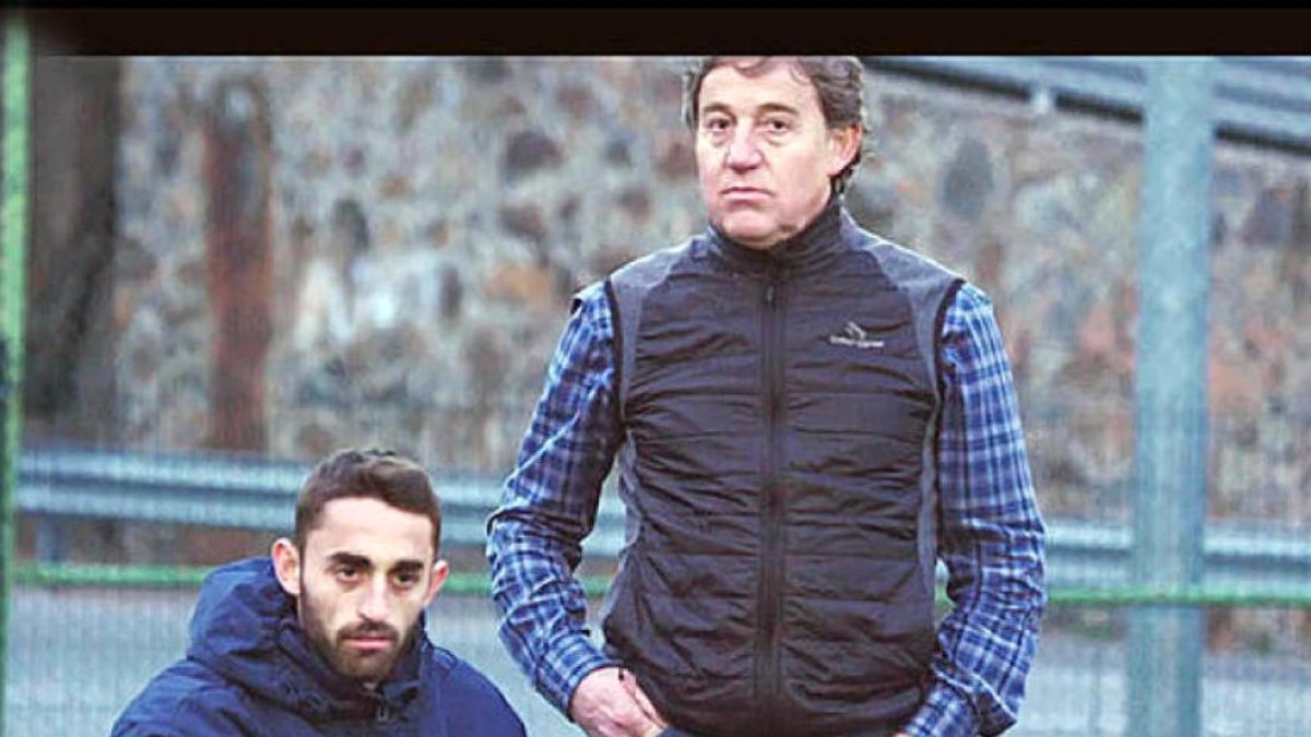 Genís Besolí i el seu pare.