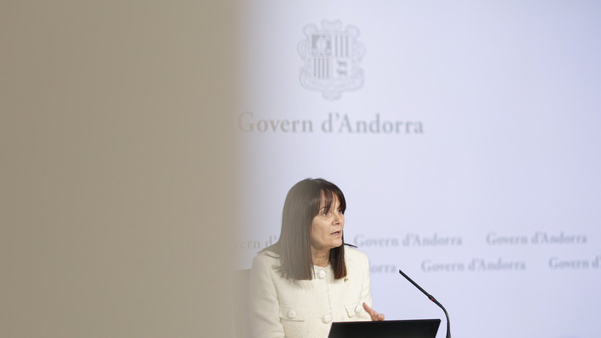La ministra de Cultura i Joventut, Mònica Bonell, presentant el PNJ.
