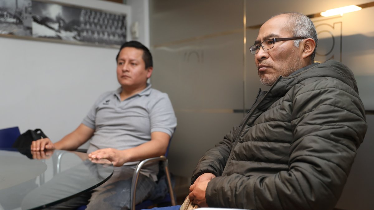 Dos dels peruans que han denunciat la seva situació.