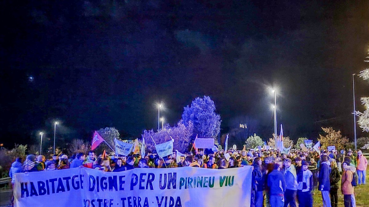 Manifestació Pinineu viu en defensa de l'habitatge digne