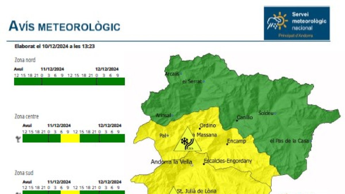 A primeres hores nevarà a qualsevol cota
