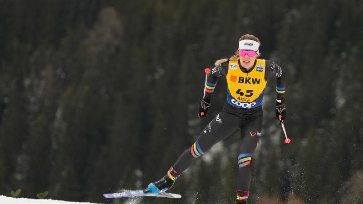 Gina del Rio a l'sprint de la Copa del Món de Davos