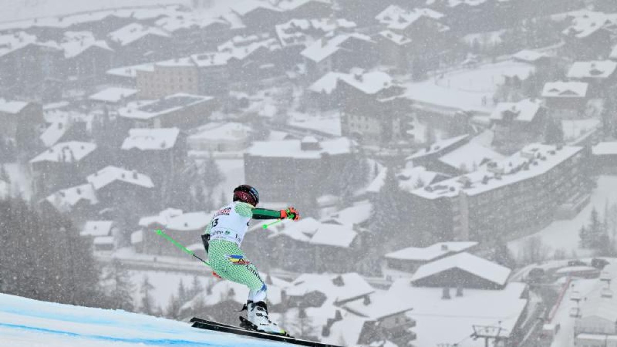 Verdú, en un moment de la competició a Val d’Isère, ahir