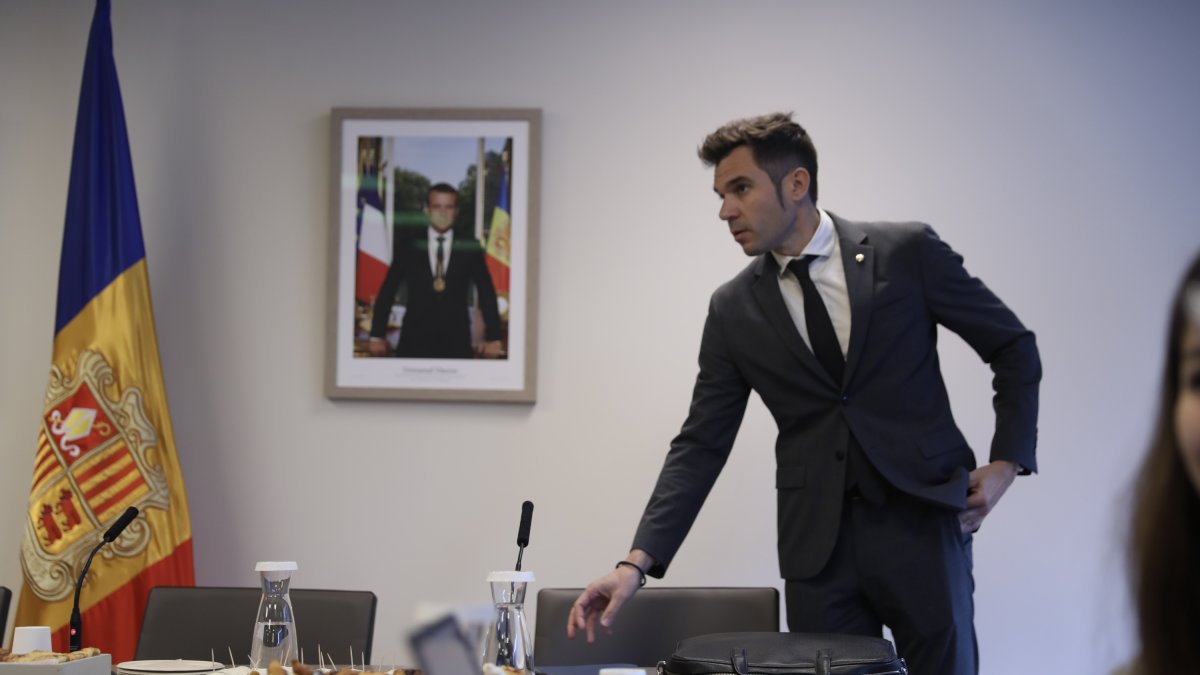 El secretari d'Estat David Forné avui en l'esmorzar de Nadal amb la premsa