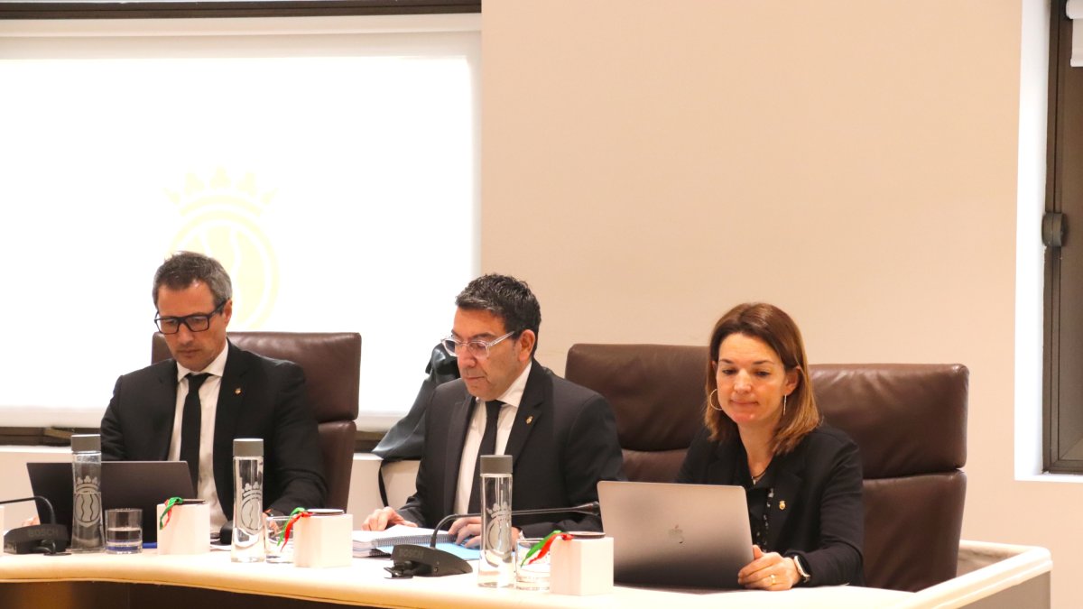 Els consellers de DA durant la sessió del Comú d'Andorra la Vella