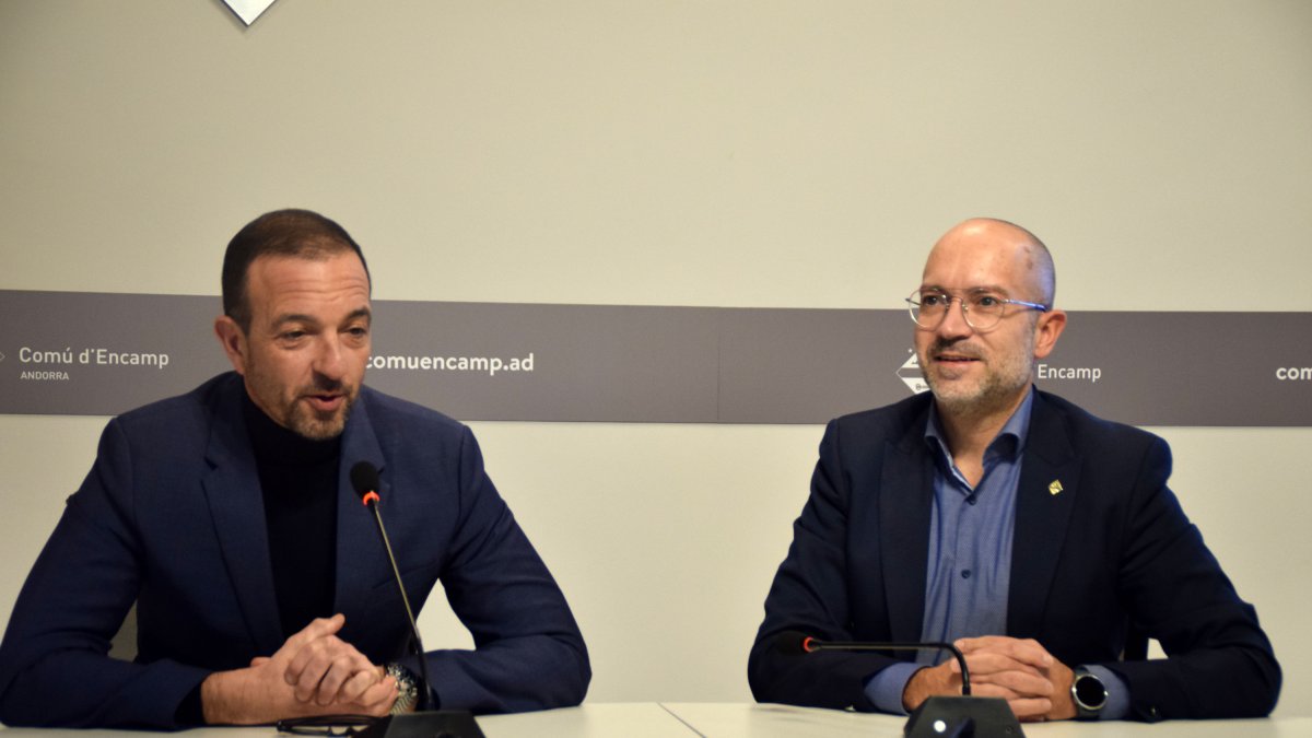 Jordi Torres i Joan Sans a la presentació del 30è Saló de la Infància.