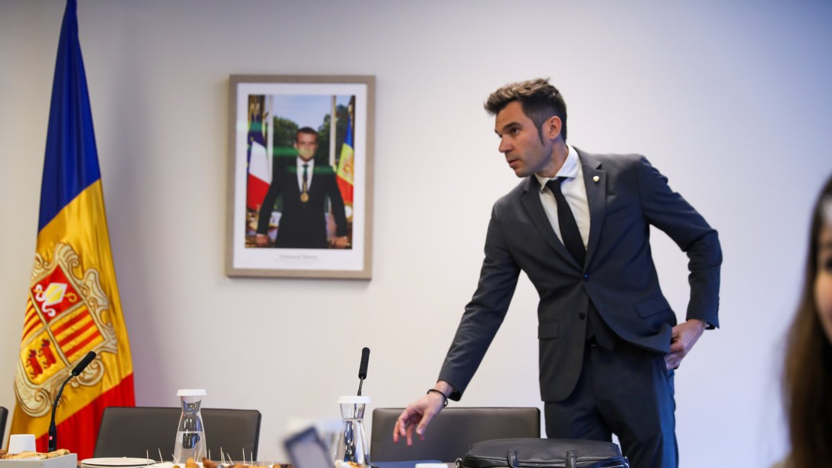 David Forné en el tradicional esmorzar de Nadal amb la premsa fa unes setmanes.