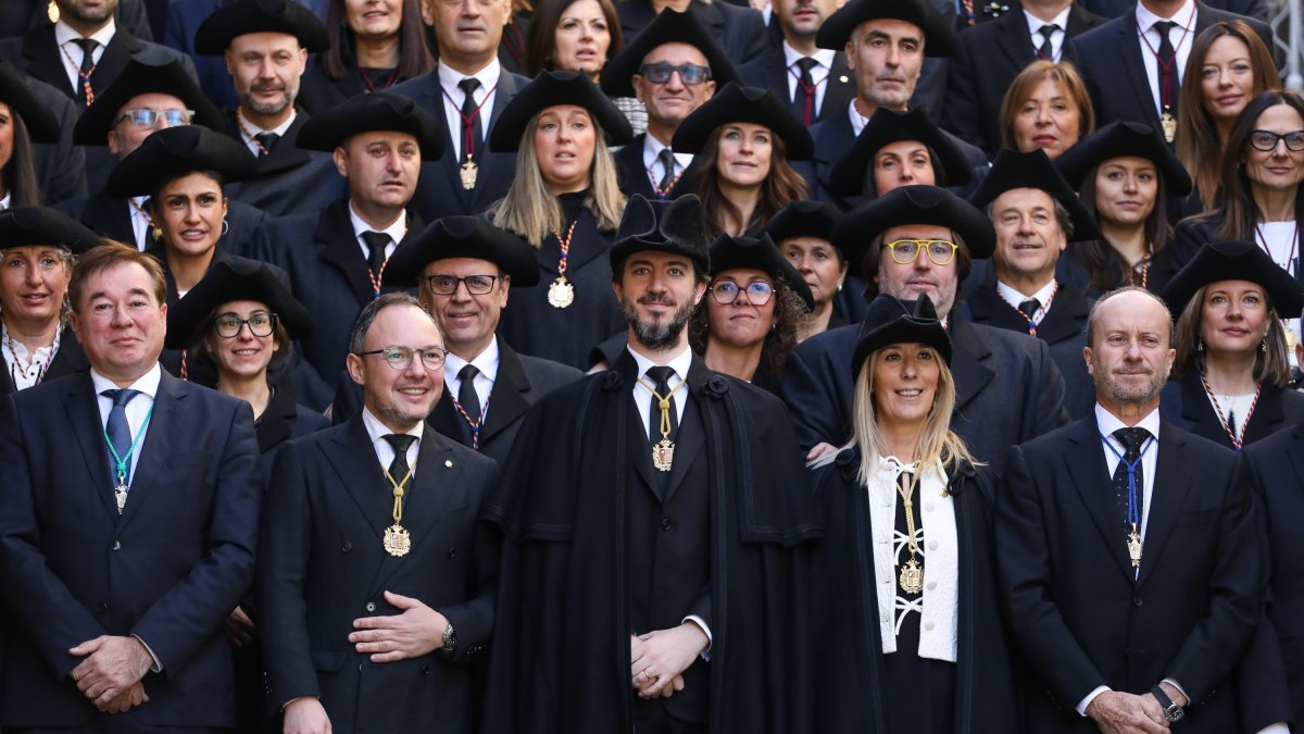 Xavier Espot i Carles Ensenyat, a les escales de Casa de la Vall.