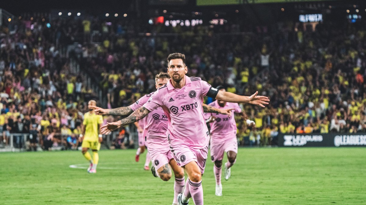Messi després de marcar un gol amb el seu club, l’Inter Miami.