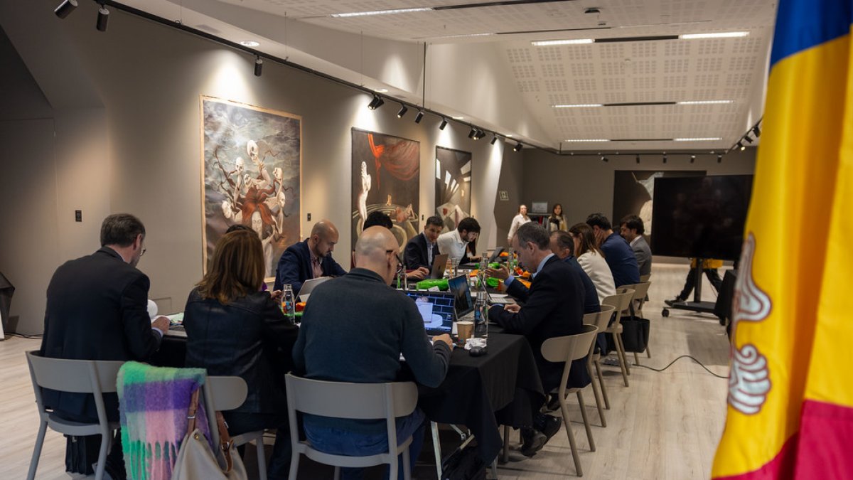 Els cònsols en la reunió celebrada a Escaldes aquest mes.