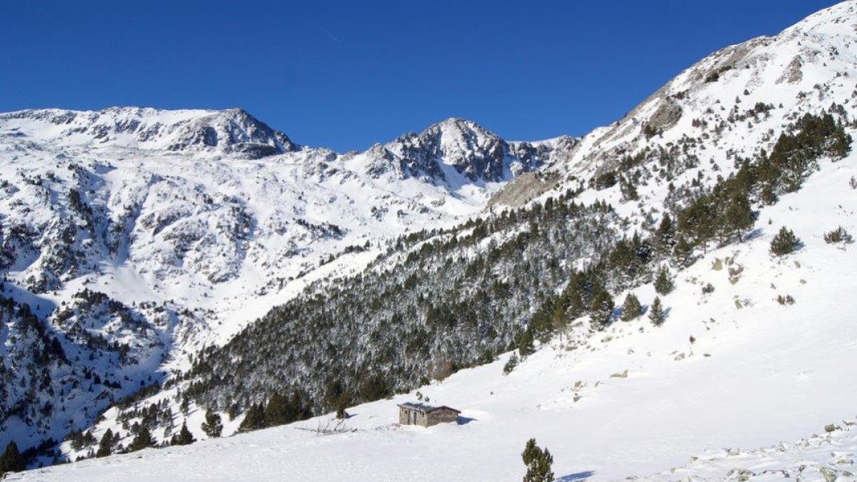 Un paratge nevat.