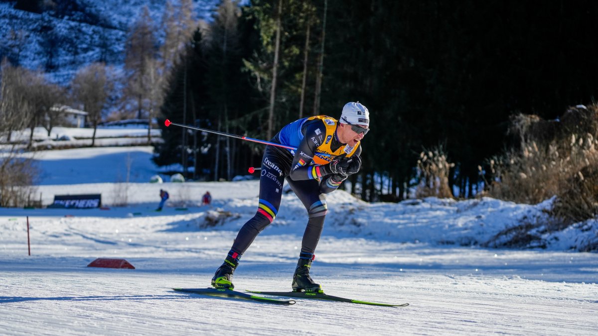 Irineu Esteve, al 20 km skiathlon del Tour.