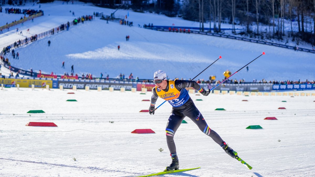 Irineu Esteve, en una de les proves del Tour de Ski a Val di Fiemme.