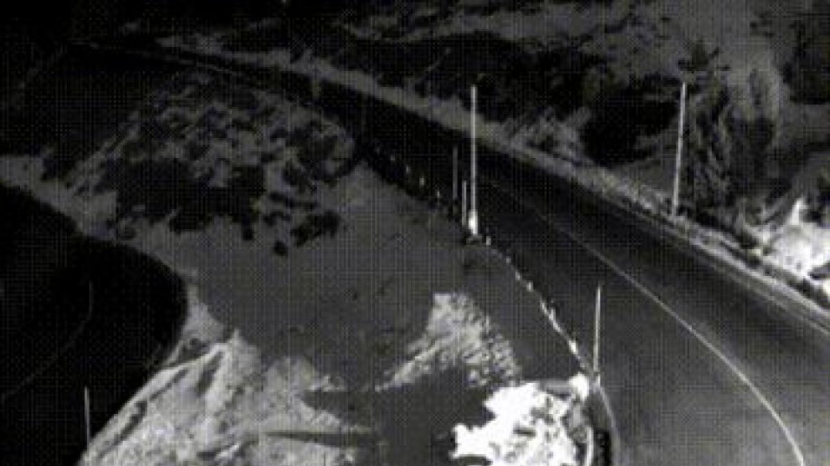 La carretera del port des d’una càmera.