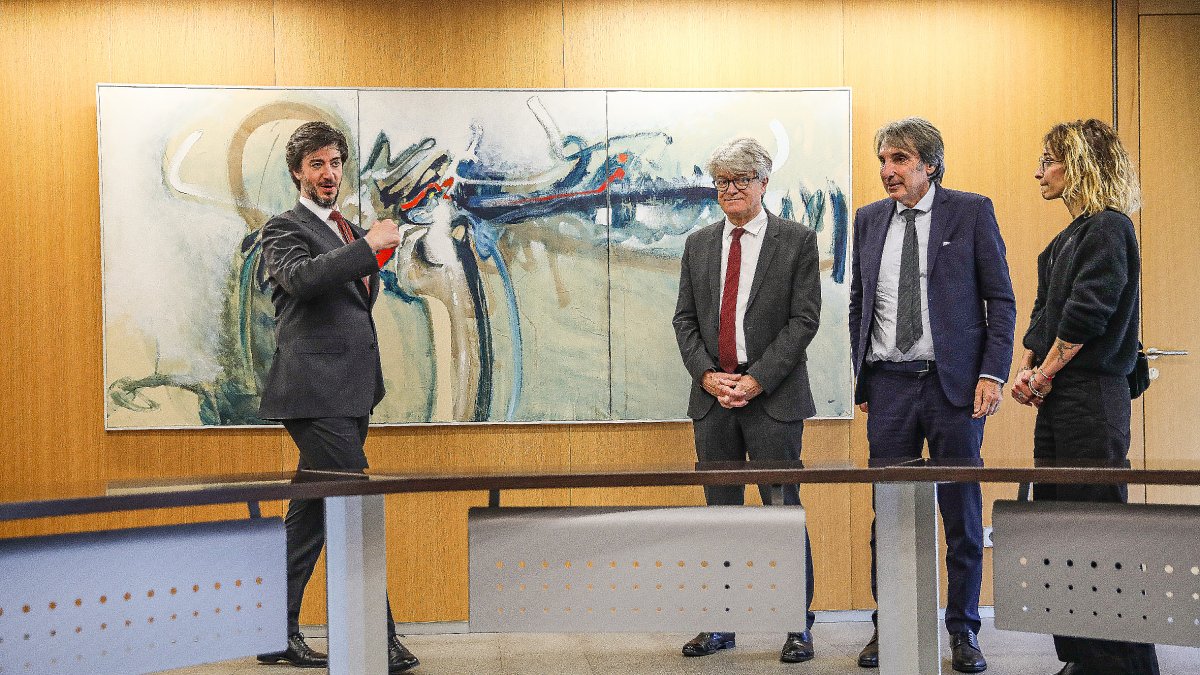L’obra ‘A.3.86’, presentada ahir.
