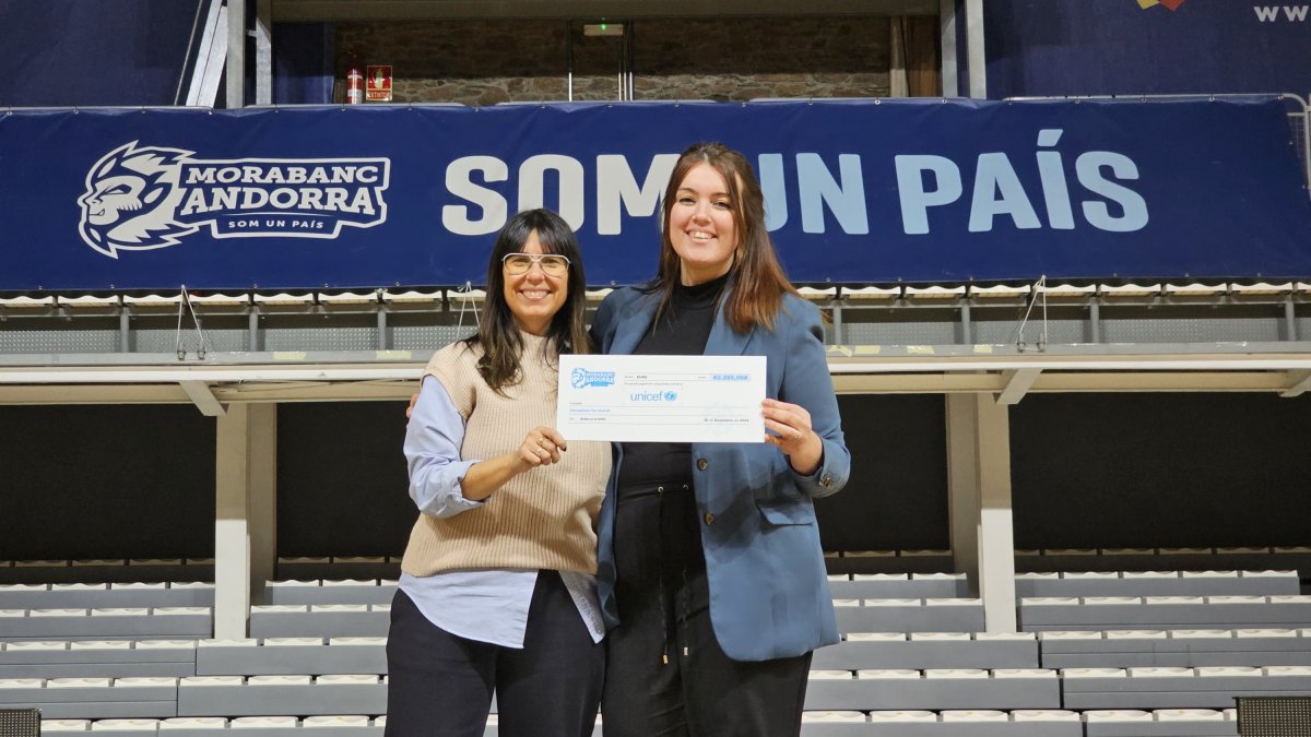 Dàmaris Castellanos directora d’UNICEF Andorra i Natàlia de Felipe Responsabilitat Social Corporativa i Protocol de BCA