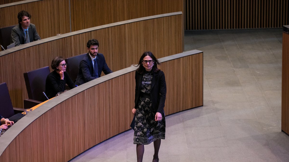 La minsitra de Justícia al Consell General.