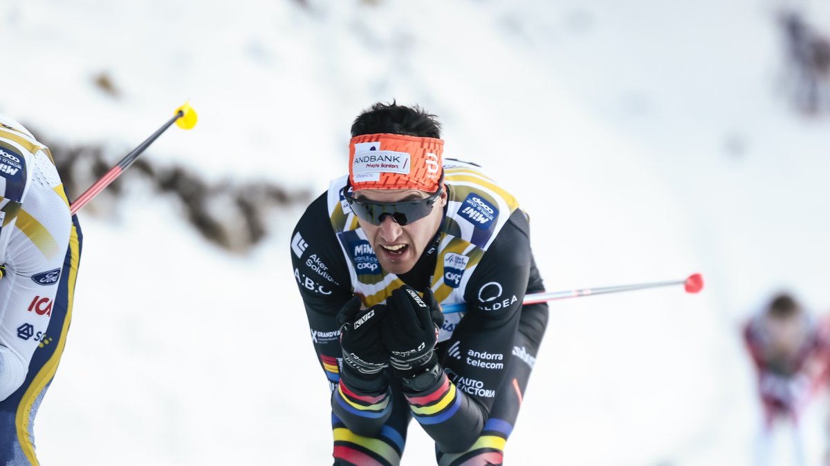 Irineu Esteve durant els 20 km a Les Rousses.