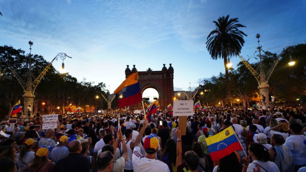 Una manifestació contra Maduro a Barcelona.